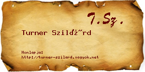 Turner Szilárd névjegykártya