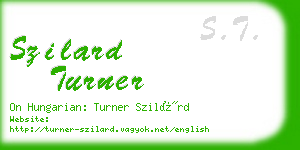 szilard turner business card